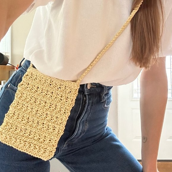 Handmade Crochet Small Cross Body Bag - Picture 2 of 5